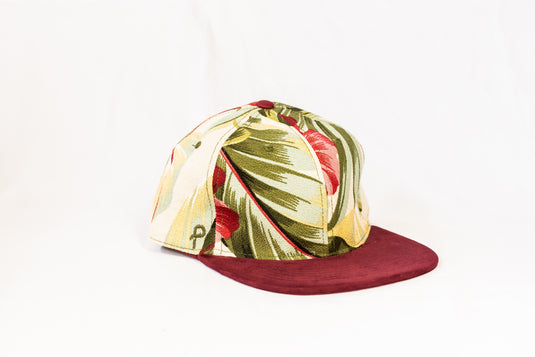 Burgundy Hibiscus  6 Panel