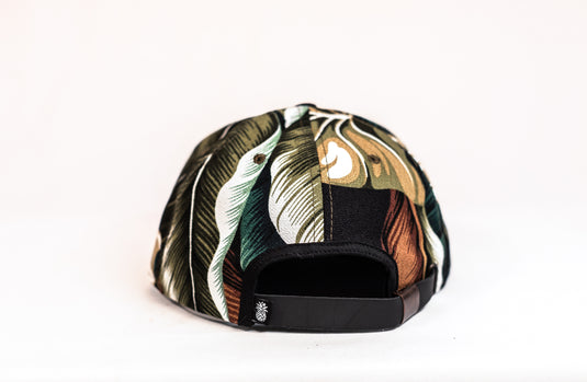 Bird of Paradise Black Crepe 6 Panel