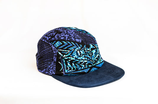 Hawaii Blue Petroglyph 5 Panel