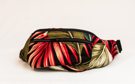 Red Palm Fanny Pack